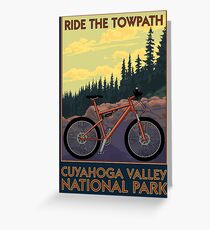 Cuyahoga Valley National Park Vintage Travel Decal -Towpath Trail Greeting Card