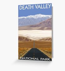 Death Valley National Park Highway Vintage Travel Decal Greeting Card