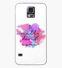 I Really Don't Care: Watercolor Case/Skin for Samsung Galaxy