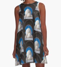 United Arab Emirates. Abu Dhabi. Sheikh Zayed Grand Mosque. Domes through the Arches. A-Line Dress