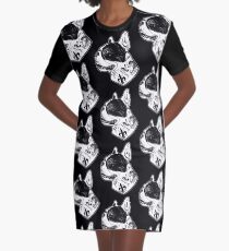 Vestido camiseta Tatuaje de Bulldog Francés