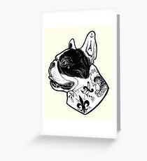 Tarjeta de felicitación Tatuaje de Bulldog Francés