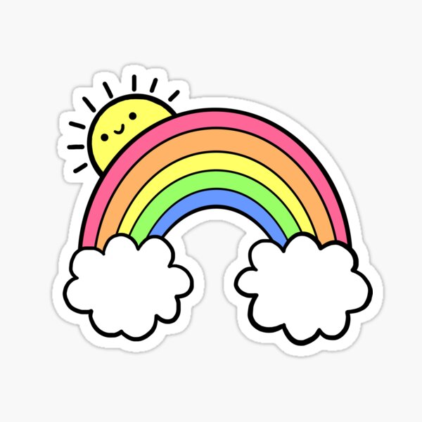 Sunshine and Rainbows Sticker