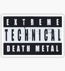 Extreme Technical Death Metal Parental Advisory Logo Sticker