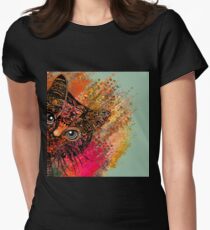 Camiseta entallada para mujer Cat Mandala