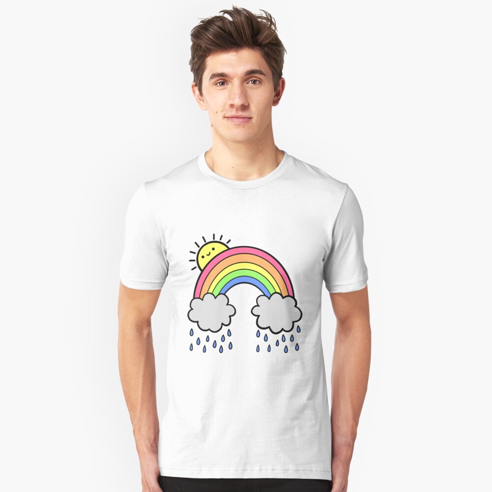 Rainbow Above the Clouds Slim Fit T-Shirt