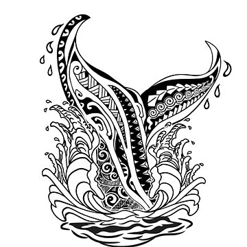 A tribal whale tail tattoo Stock Vector | Adobe Stock