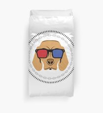 Dog 3D glasses Duvet Cover