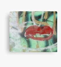 Red Kiss 2 Graffiti Canvas Print