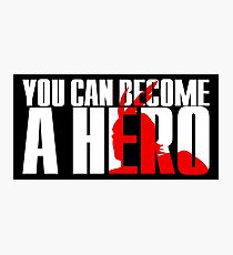 Boku No | My Hero Academia / MHA - You Can Become a Hero (White) Photographic Print