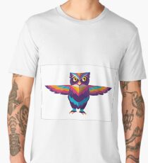 cool colorful cute owl Men's Premium T-Shirt