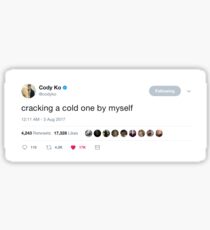 Funny Drinking Mug/Sticker: Cody KO Sticker