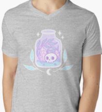 Pastel Terrarium T-Shirt mit V-Ausschnitt