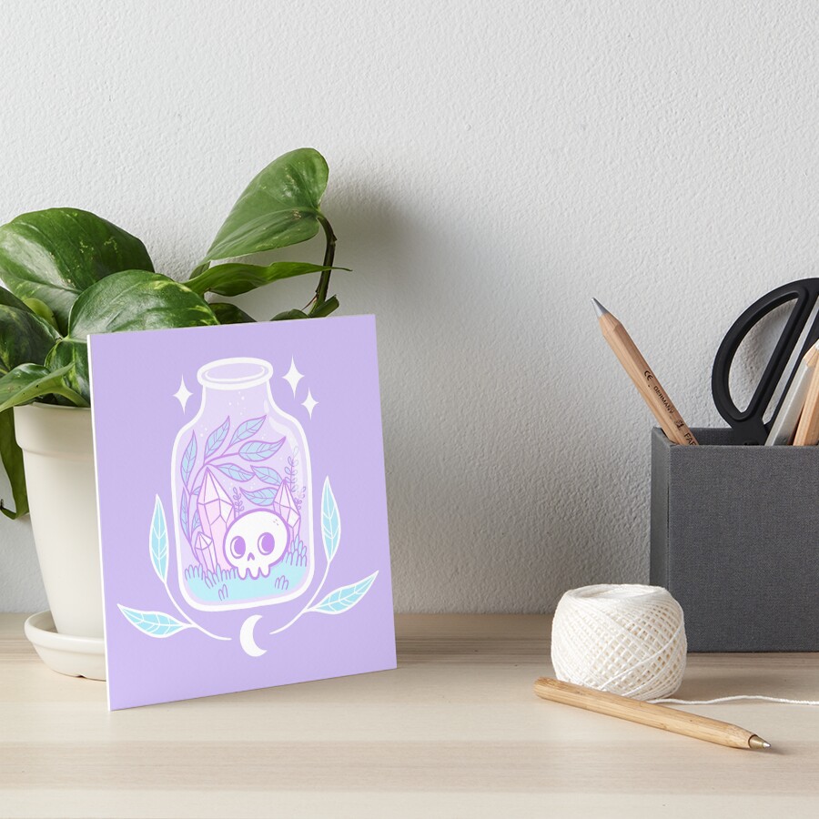 Pastel Terrarium Art Board Print