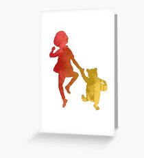 Boy and Bear Inspired Silhouette Greeting Card