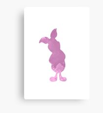Pig Inspired Silhouette Canvas Print