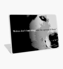 Wolves don't lose sleep over the opinion of sheep Laptop Skin