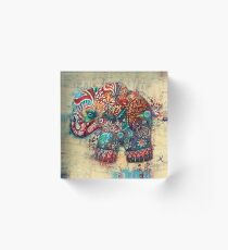 Vintage Elefant Acrylblock