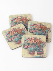 vintage elephant Coasters
