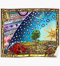 Flammarion Woodcut Flat Earth Design 2017 Poster