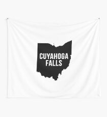 Cuyahoga Falls, Ohio Silhouette Wall Tapestry