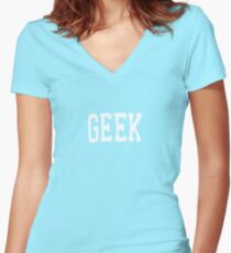 GEEK Women's Fitted V-Neck T-Shirt