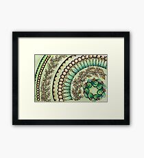 Organic Cascades in Hues of Green Framed Print