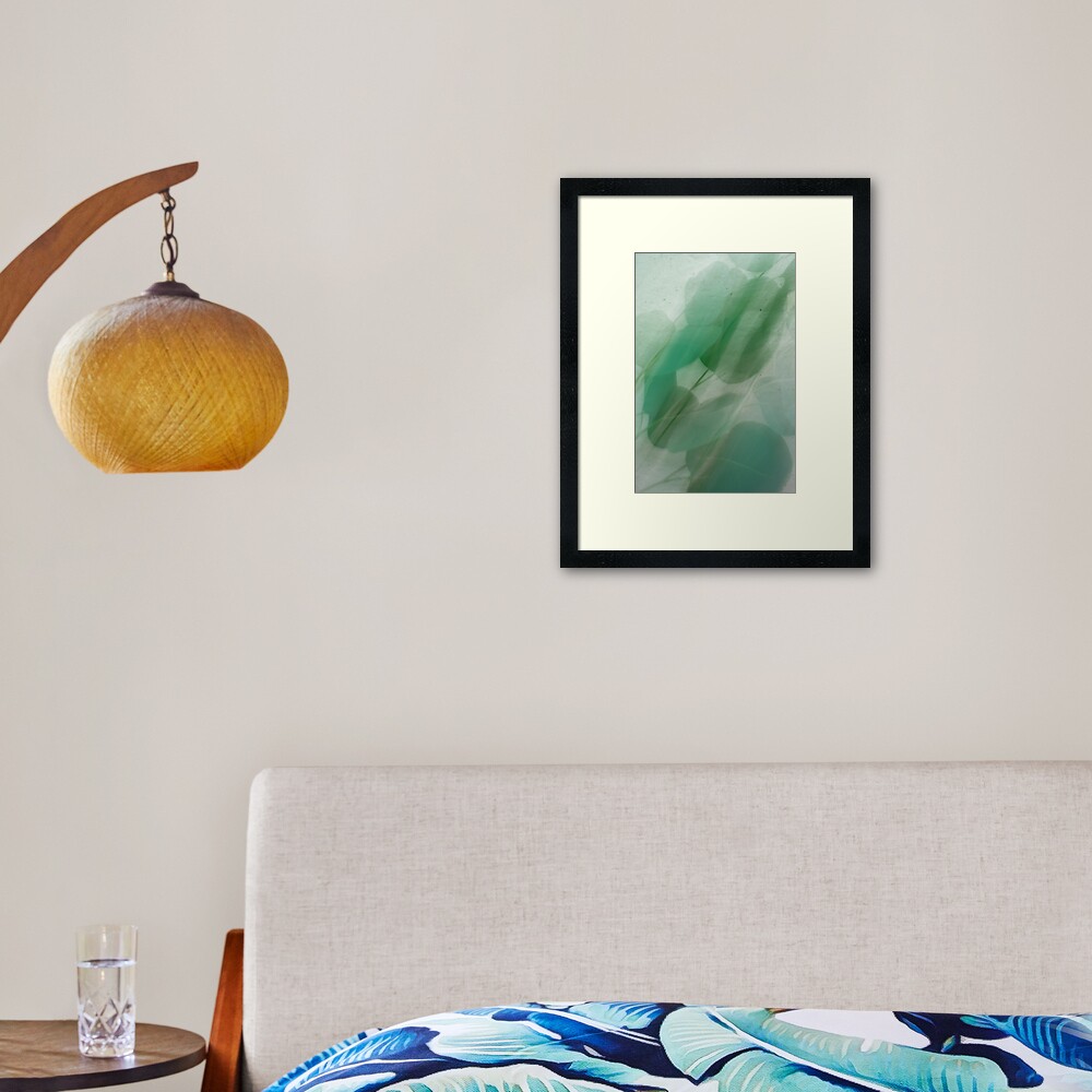 Fleur Blur Series-Abstract Eucalyptus Leaves Framed Art Print