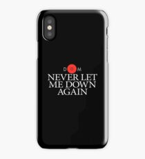 Never Let Me Down Again DM White logo iPhone Case/Skin