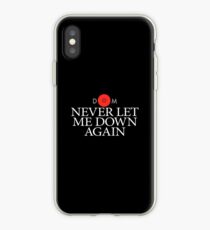 Never Let Me Down Again DM White logo iPhone Case