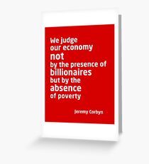 Jeremy Corbyn - Economy Greeting Card