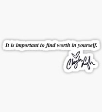 Worth in yourself Sticker