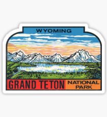 Wyoming Grand Teton National Park Vintage Travel Decal Sticker