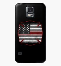 Thin Red Line - Fire Cross Case/Skin for Samsung Galaxy
