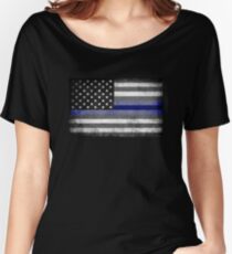 The Thin Blue Line - American Police Officer Women's Relaxed Fit T-Shirt
