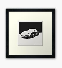 Porsche Cayman S - Schwarz auf Weiß Gerahmtes Wandbild