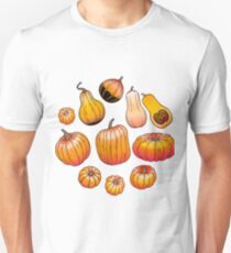 Graphic collection of pumpkins Unisex T-Shirt