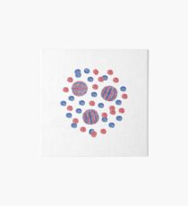 Red & Blue Balls on White Art Board