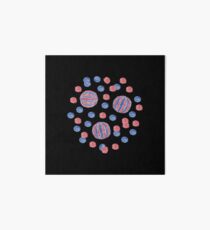 Red & Blue Balls on Black Art Board
