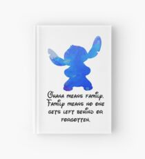 Ohana quote Inspired Silhouette Hardcover Journal