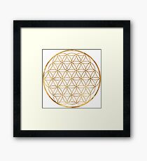 Flower of Life, sacred circle geometry Framed Print
