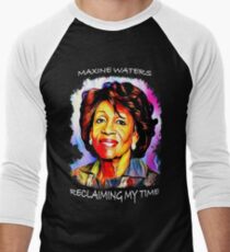 Auntie Maxine Waters Colorful Portrait - Reclaiming My Time Men's Baseball ¾ T-Shirt