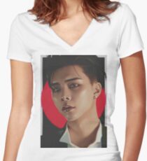 NCT127 JOHNNY Women's Fitted V-Neck T-Shirt