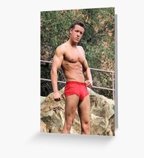 Elite Male Fitness Model - A089 Greeting Card