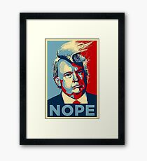 NOPE Donald Trump Poster Framed Print