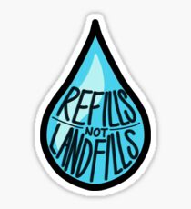 Refills Not Landfills Design Sticker