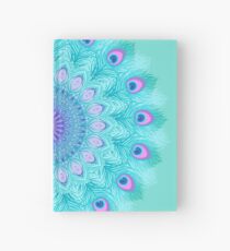 Peacock feathers mandala Hardcover Journal