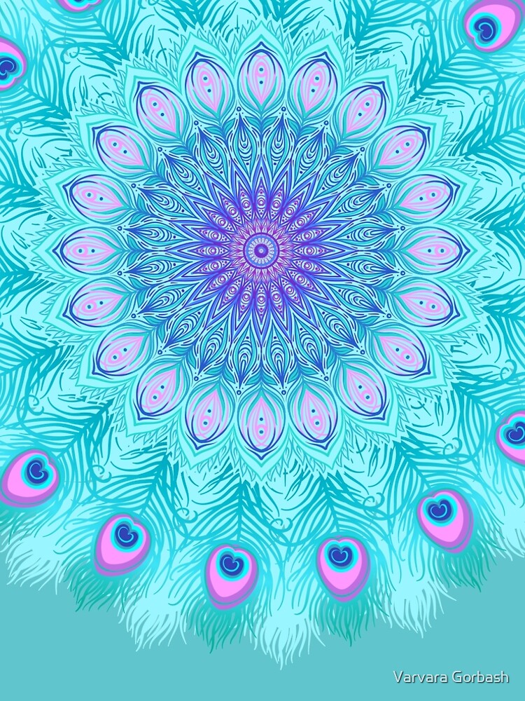 Peacock feathers mandala by varka