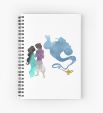 Princess, Prince and Genie Inspired Silhouette Spiral Notebook