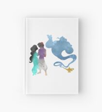 Princess, Prince and Genie Inspired Silhouette Hardcover Journal